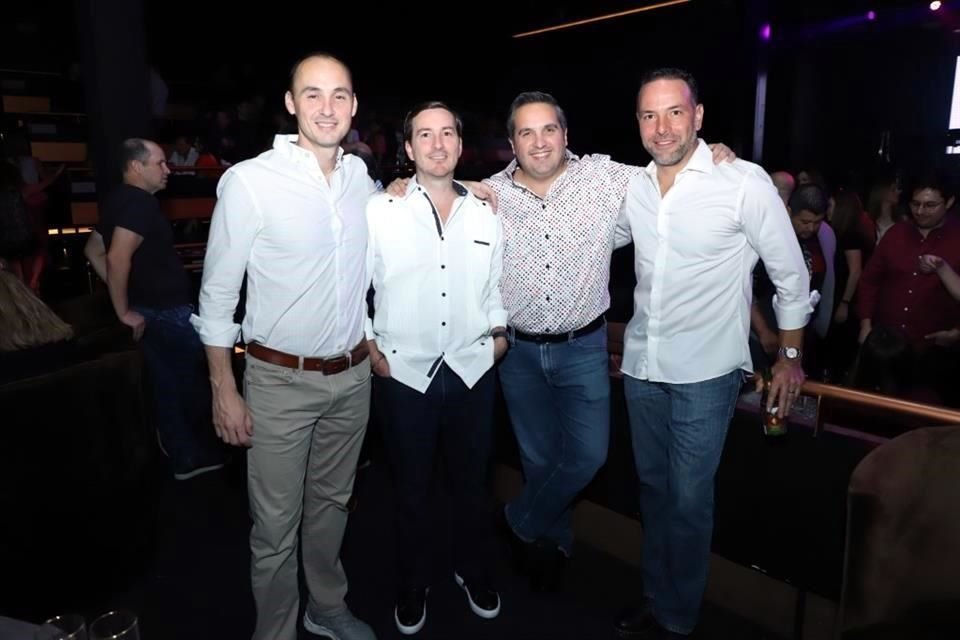Cristian Cortés, Jorge Guzmán, Archie Rullán y Fernando Robles