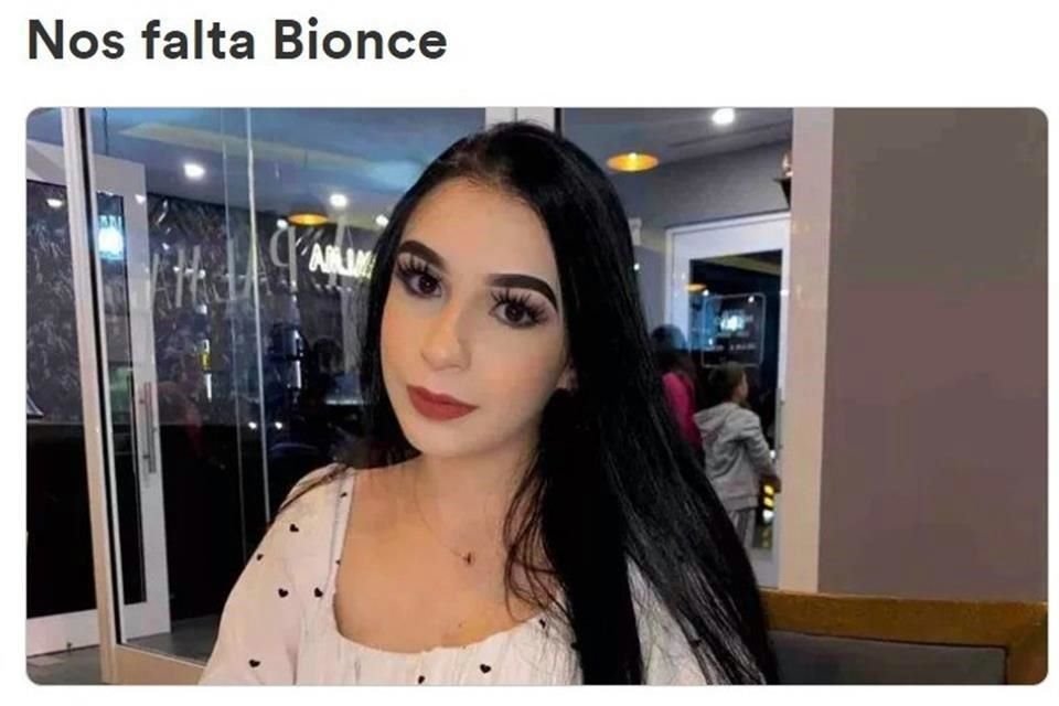 La familia de la joven Bionce Jazmín Amaya pide ayuda económica para trasladar su cuerpo de Monterrey a Missión Texas, donde residía.