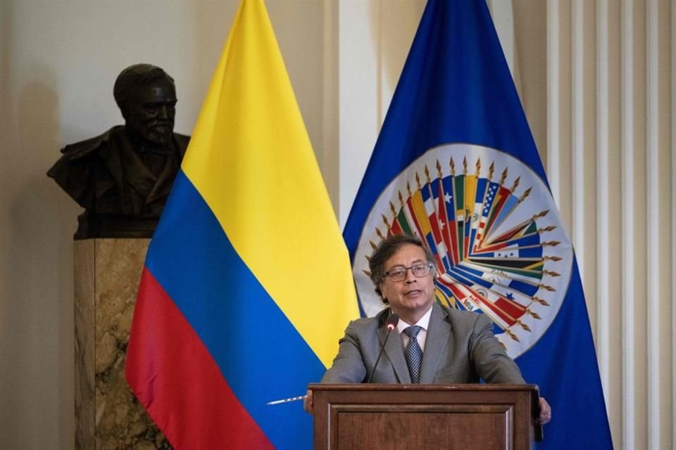 El Presidente de Colombia habló frente a la Organización de Estados Americanos en Washington D.C., el 19 de abril.