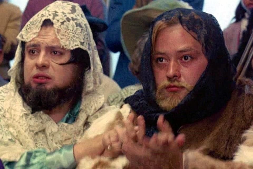 Díaz Garza (izq.) con José Antonio Alcaraz en una escena de la película El Topo, de Alejandro Jodorowsky.
