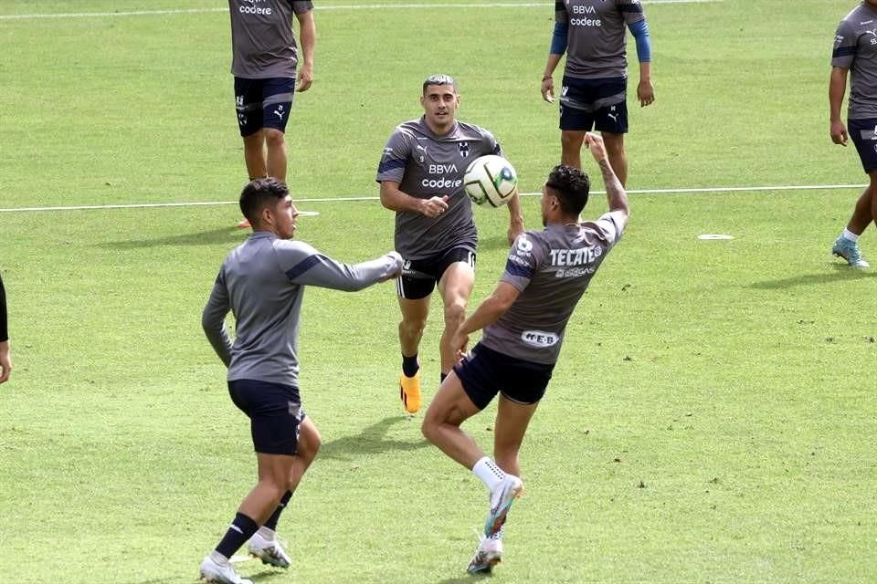 Germán Berterame volvió a entrenar con el plantel después de la lesión que sufrió el viernes pasado, ante el Mazatlán.