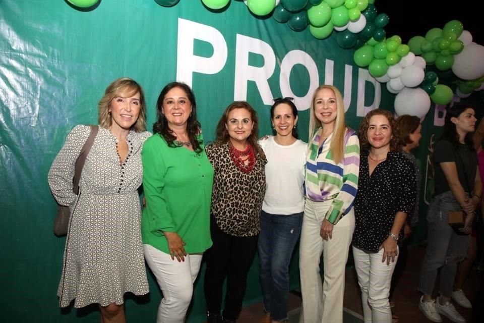 Eugenia López Clariond, Laura González de Villarreal, Claudia González de Romero, Ana Charles, Queta Escobedo de Chapa y Magaly Enríquez de Garza