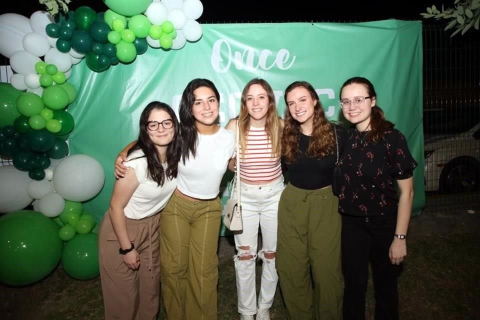 Raquel Álvarez, Rocío Isassi, Sofía Treviño, Eva Zambrano y Daniela Ferrell