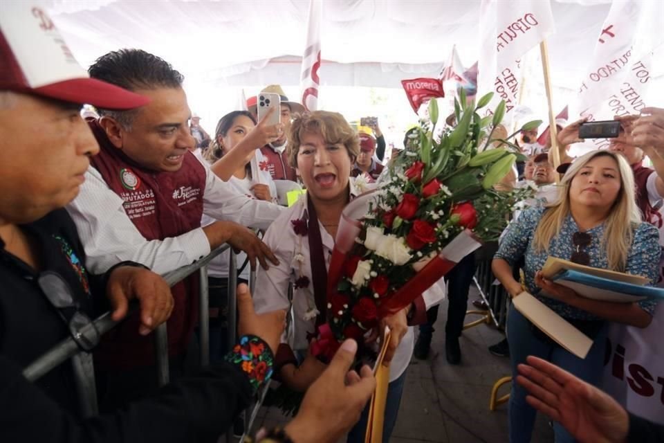 La candidata Delfina Gómez aseguró que no hará promesas al aire.