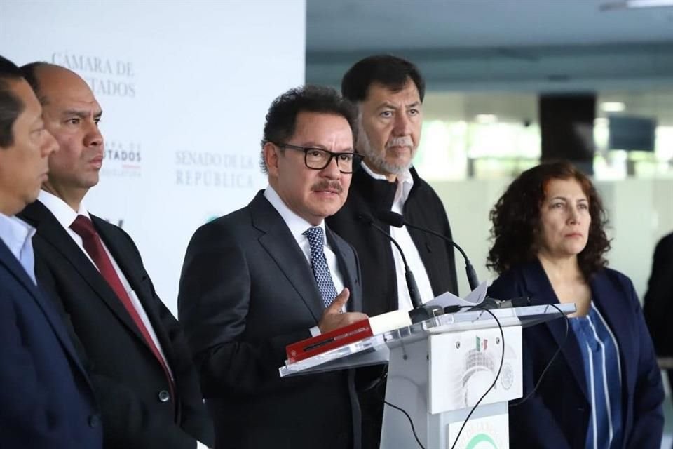 Ignacio Mier en conferencia de prensa en San Lázaro.