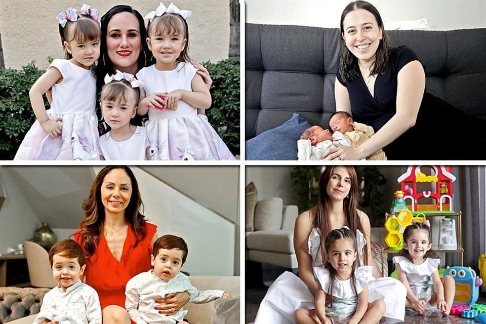Madres que en parto dieron vida a más de un bebé comparten preocupaciones en una crianza que se multiplicó y las ventajas que descubrieron.