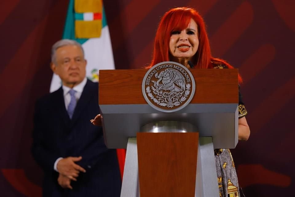 Layda Sansores, Gobernadora de Yucatán, en conferencia mañanera.