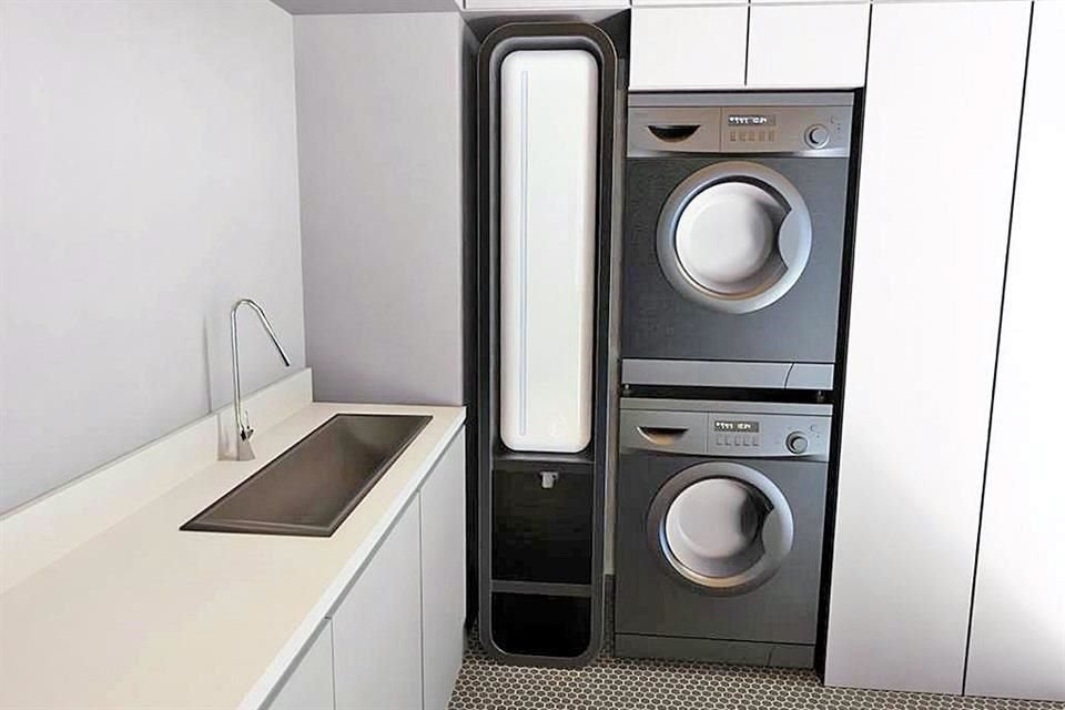Aquaris cuenta con un  diseño modular apto para  acomodarse en los cuartos  de lavado.