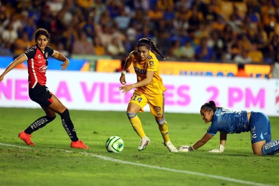 Tigres Femenil se impuso en el Uni 2-0 sobre el Atlas Femenil en el duelo de vuelta de los Cuartos de Final, con lo que avanzó a Semis del Clausura 2023 con global de 7-0.