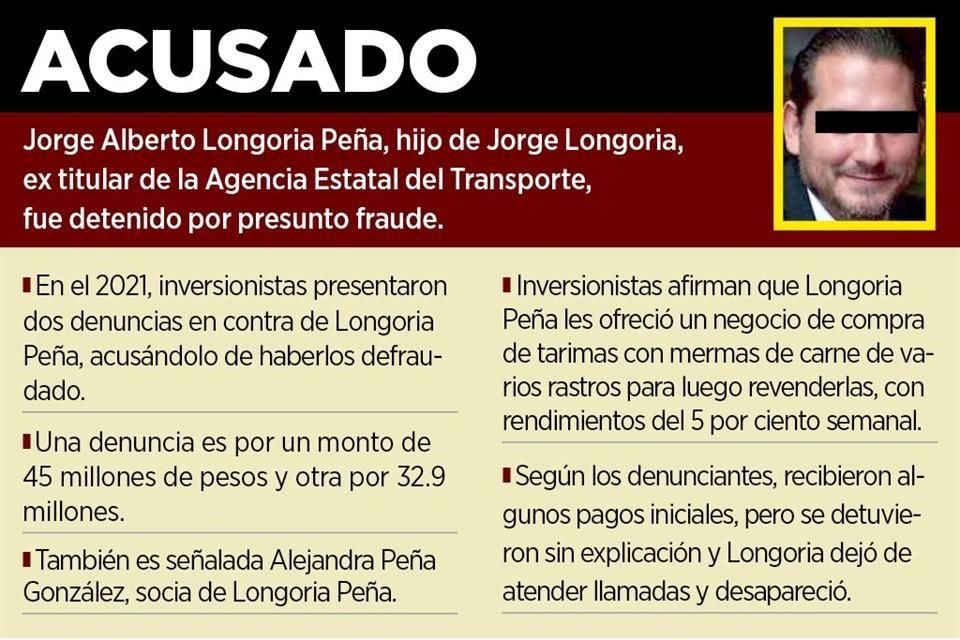 La FGJ detiene a Jorge Alberto Longoria Peña, que acumula dos denuncias de inversionistas por un presunto fraude de 45 millones de pesos.