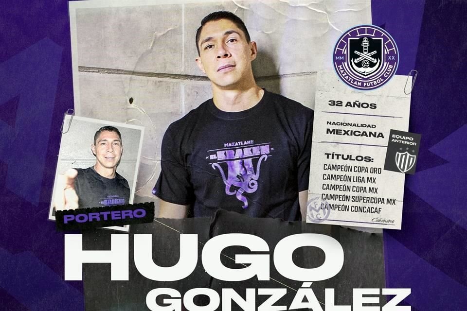 Hugo González es nuevo arquero del Mazatlán.