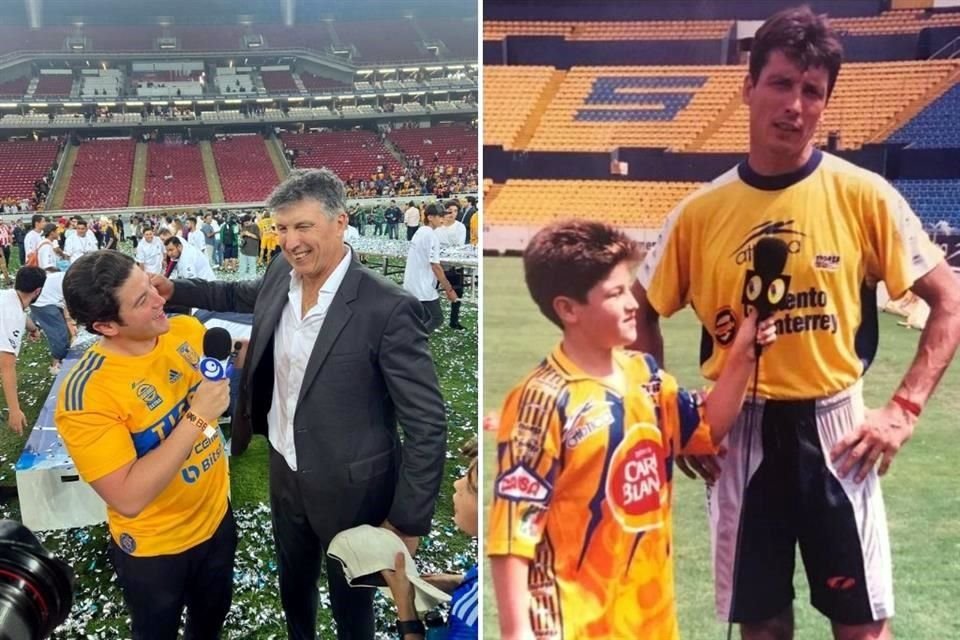 Samuel García recreó la foto que se tomó de niño con Siboldi.