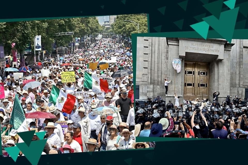 AMLO acusó prepotencia por parte del grupo de manifestantes que marchó en defensa de la Corte y que desalojó un plantón en la entrada.