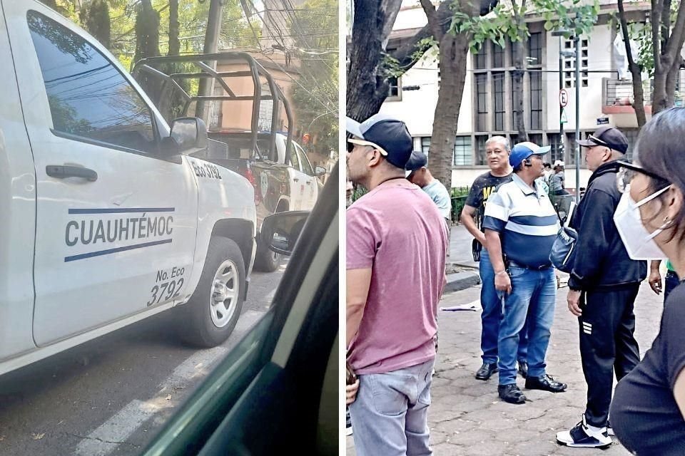 El choque entre las autoridades de la Alcaldía y las integrantes de la colectiva ocurrió ayer por la tarde.