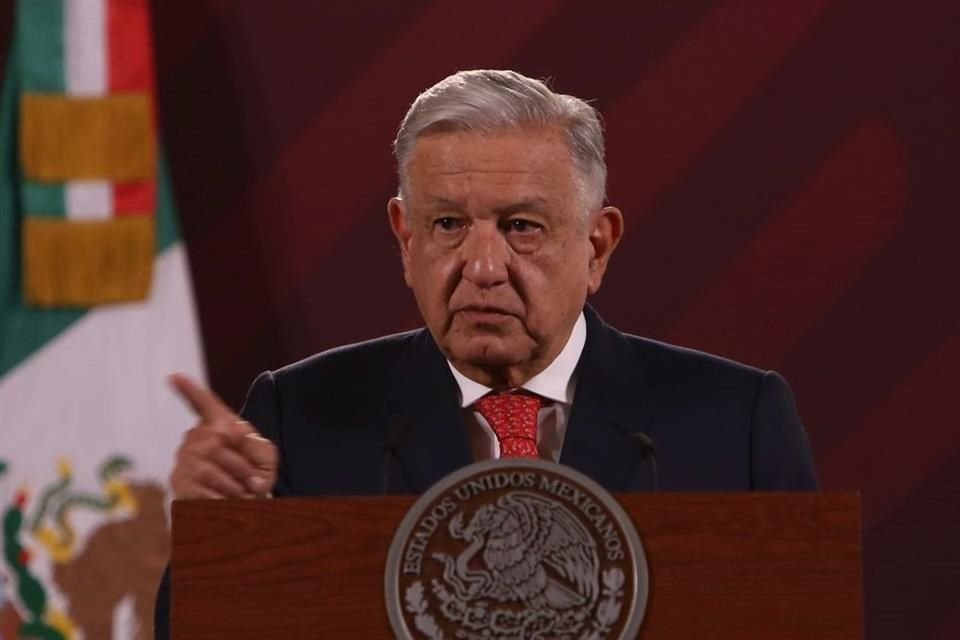 El Presidente López Obrador en conferencia de prensa.