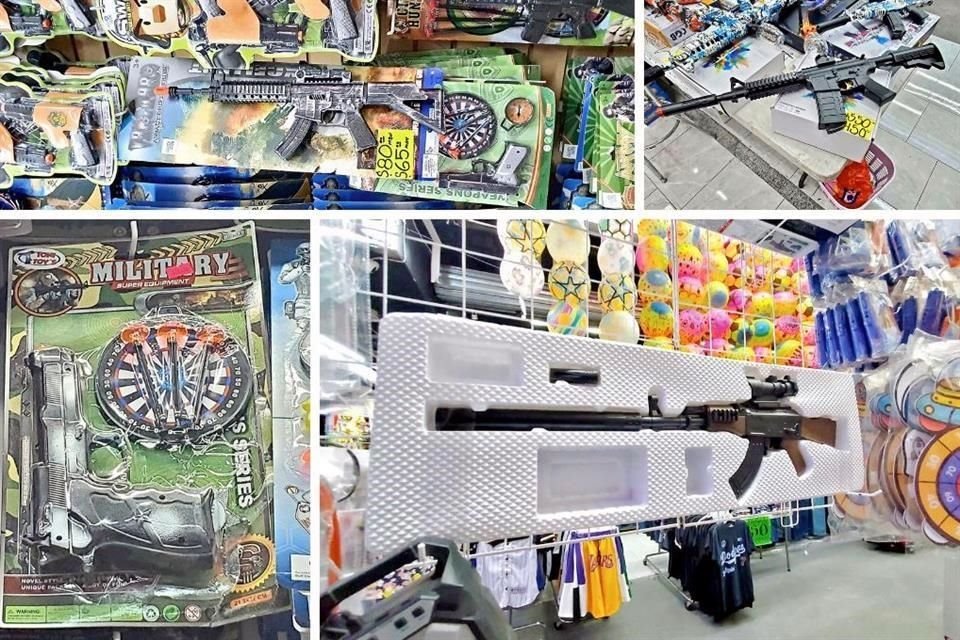 Las réplicas de las armas se venden en decenas de negocios de Colegio Civil.