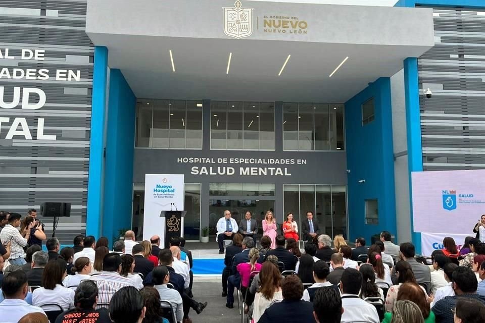 El Gobierno estatal invierte 55 millones y da el arranque de operaciones del Hospital de Especialidades de Salud Mental, en Escobedo.