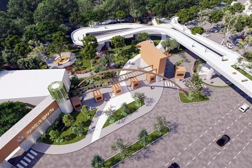 Esta es la proyección de la rehabilitación que alista el Municipio de Monterrey en el Parque España.