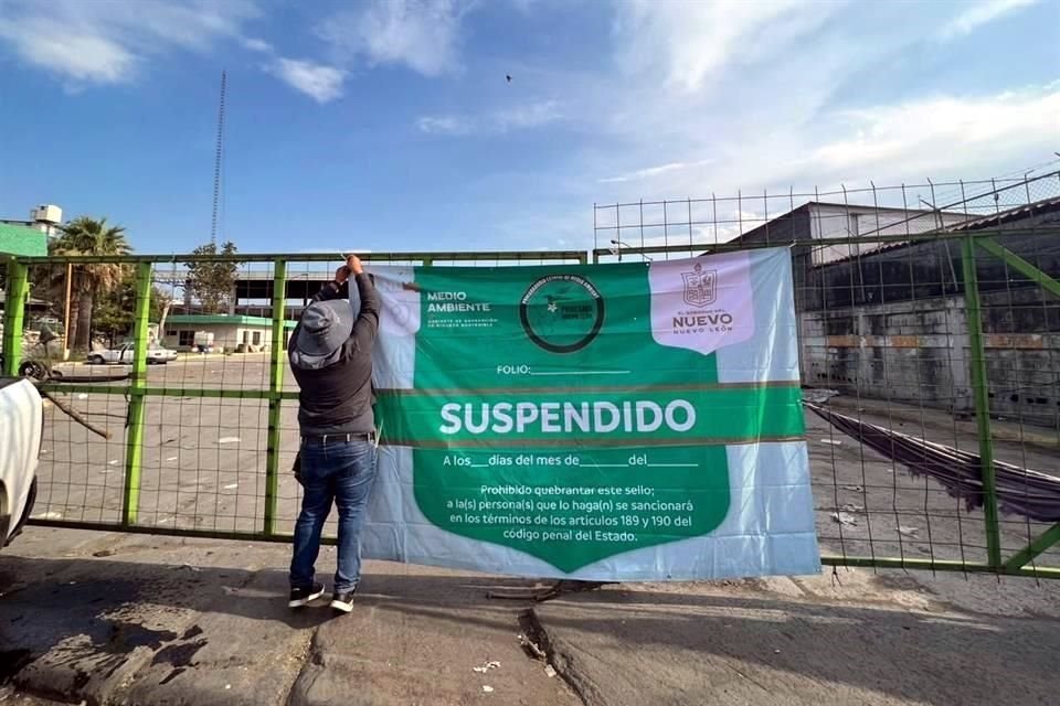 El jueves la Secretaría de Medio Ambiente cerró la planta en Guadalupe.