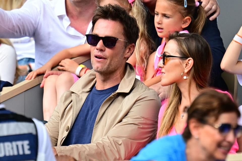 Tom Brady durante la Final de Roland Garros.