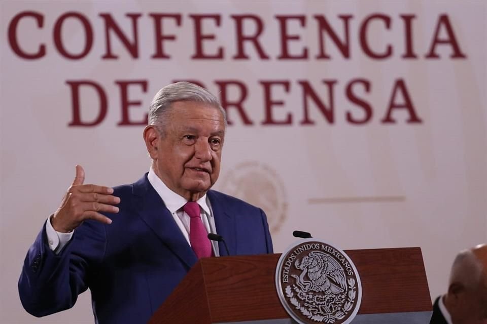 El Presidente López Obrador en conferencia de prensa.