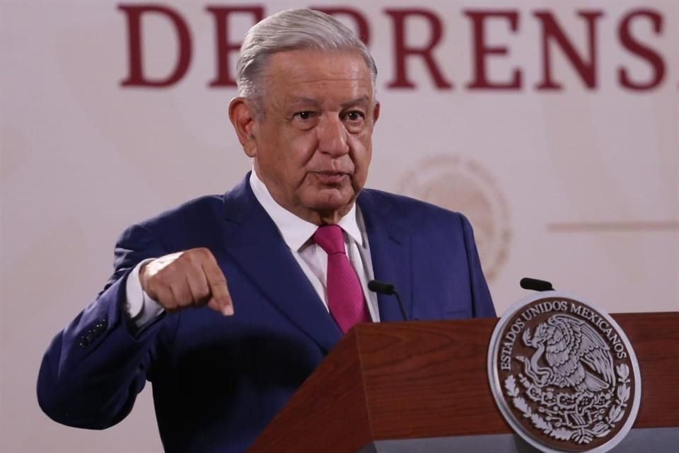 El Presidente Andrés Manuel López Obrador en conferencia de prensa.