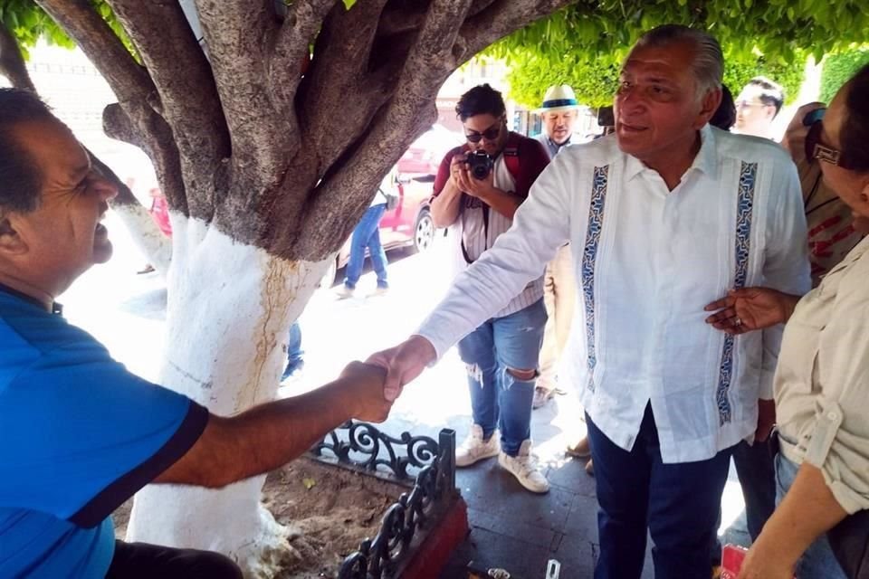 El primero evento del ex Secretario de Gobernación fue en Lagos de Moreno, Jalisco.