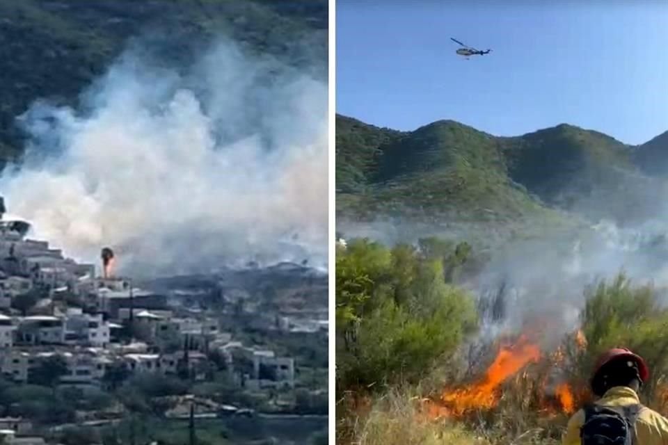 El incendio fue reportado al final de la calle Colinas del Sur y Colinas Mederos, en la Colonia Colinas del Sur.