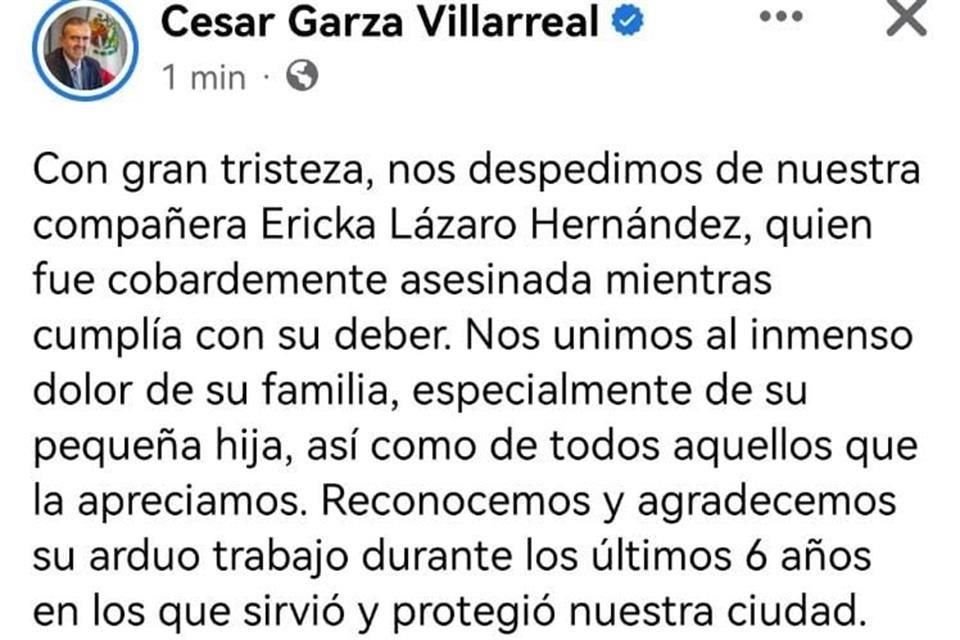 Ataque a balazos, aparentemente contra policías de Apodaca, deja como saldo una policía muerta y a su compañero lesionado.