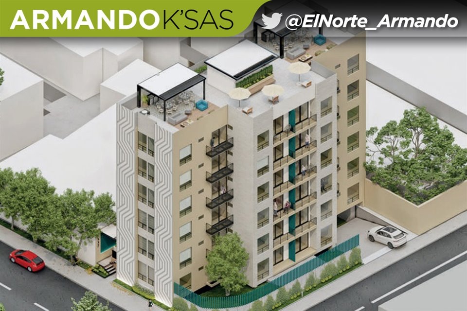 Aquí la idea es levantar una torre de 6 pisos con 48 departamentos en total y 12 cajones de estacionamiento.