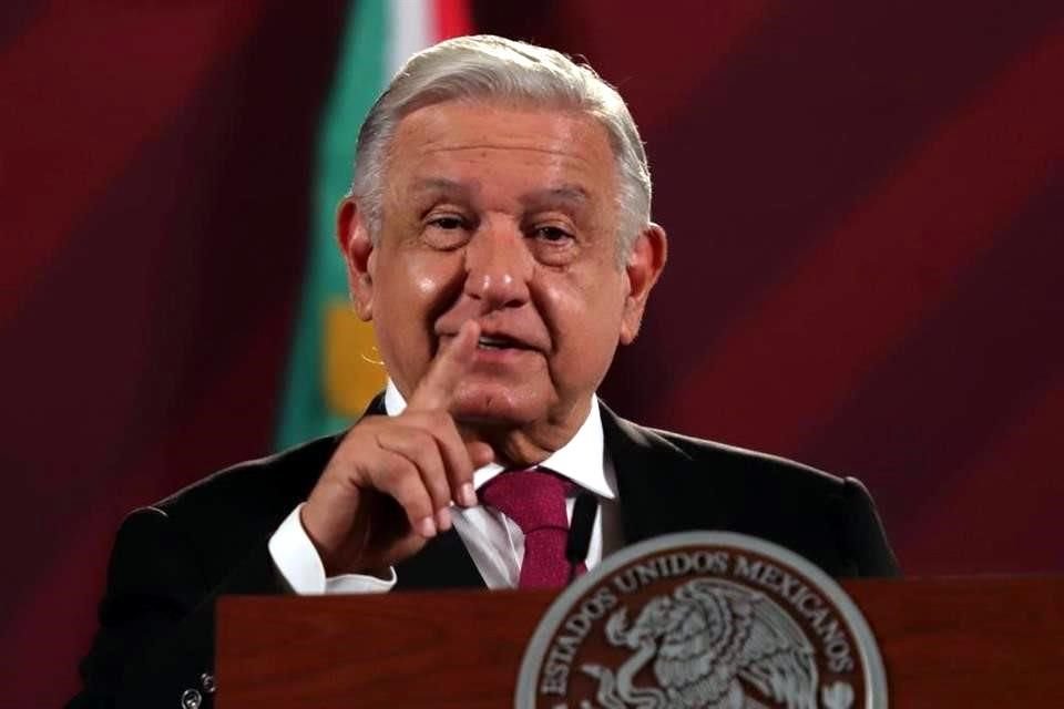 El Presidente López Obrador en conferencia de prensa.