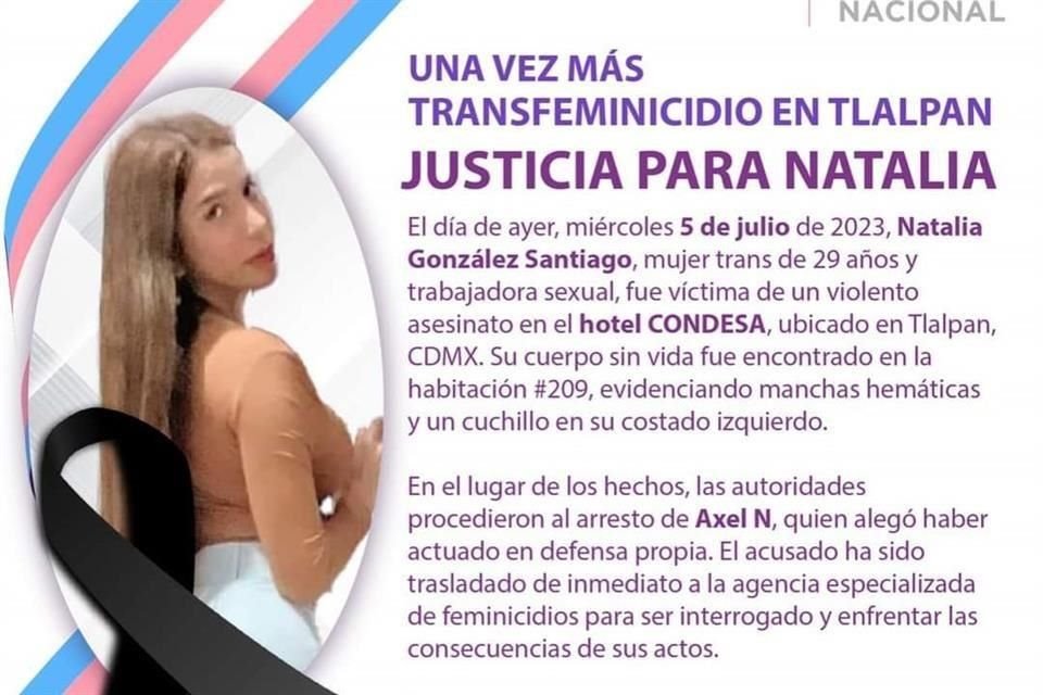 Natalia González, de 29 años, fue asesinada dentro de un hotel de Tlalpan; compañeras exigen que se haga justicia.