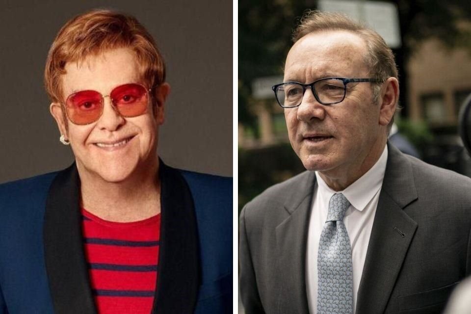 Elton John testificó a favor de Kevin Spacey en el juicio que enfrenta por agresión sexual.