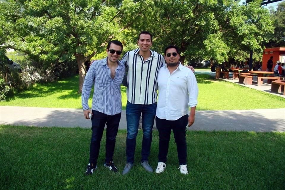 Diego Cantú, André Aparicio y Gerardo Marrero