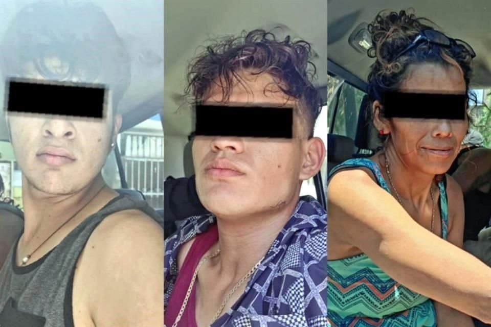 Alejandro I., de 19 años; Osiel I., de 21 y Maribel F., de 37.