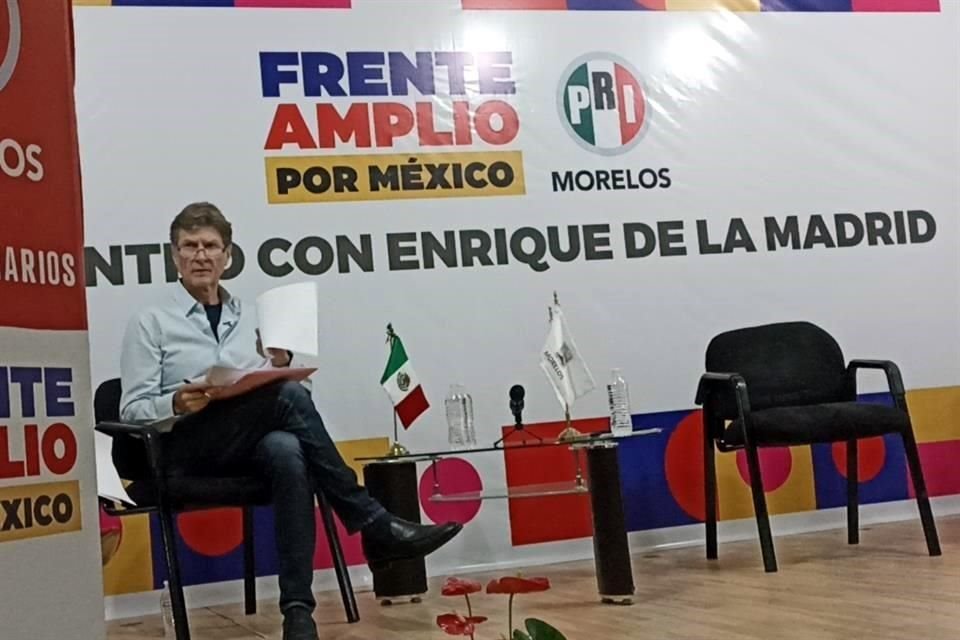 Enrique de la Madrid descartó declinar en sus aspiraciones presidenciales a favor de Xóchitl Gálvez.