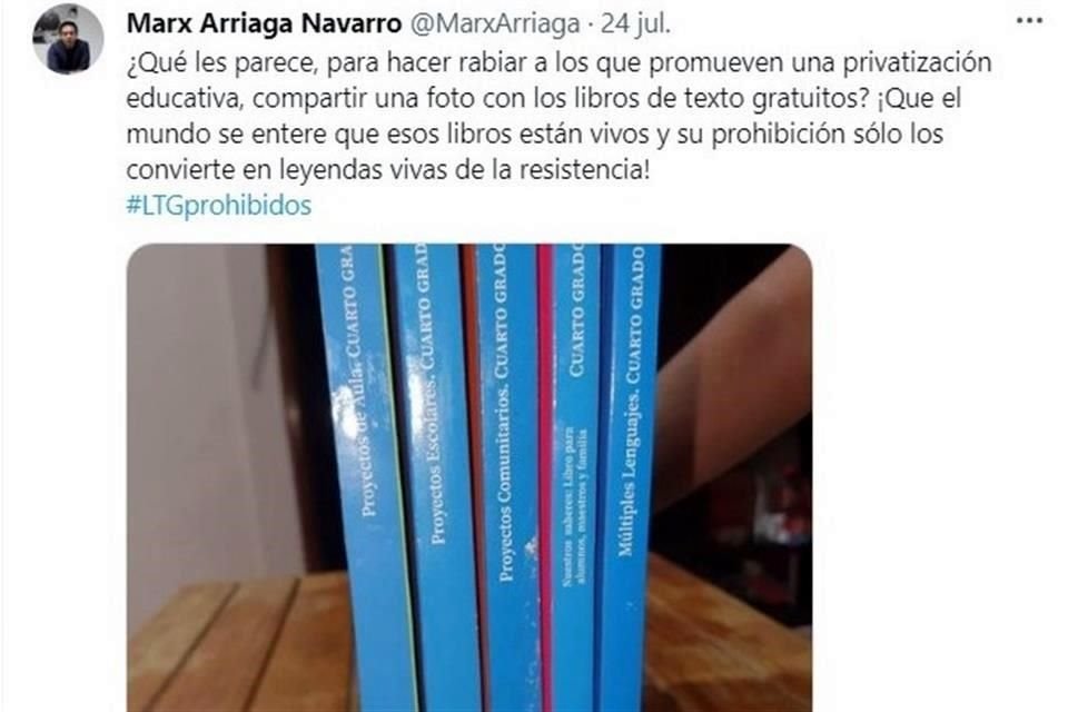 Marx Arriaga, funcionario de la SEP lanzó una convocatoria para defender en redes sociales a los libros de texto.