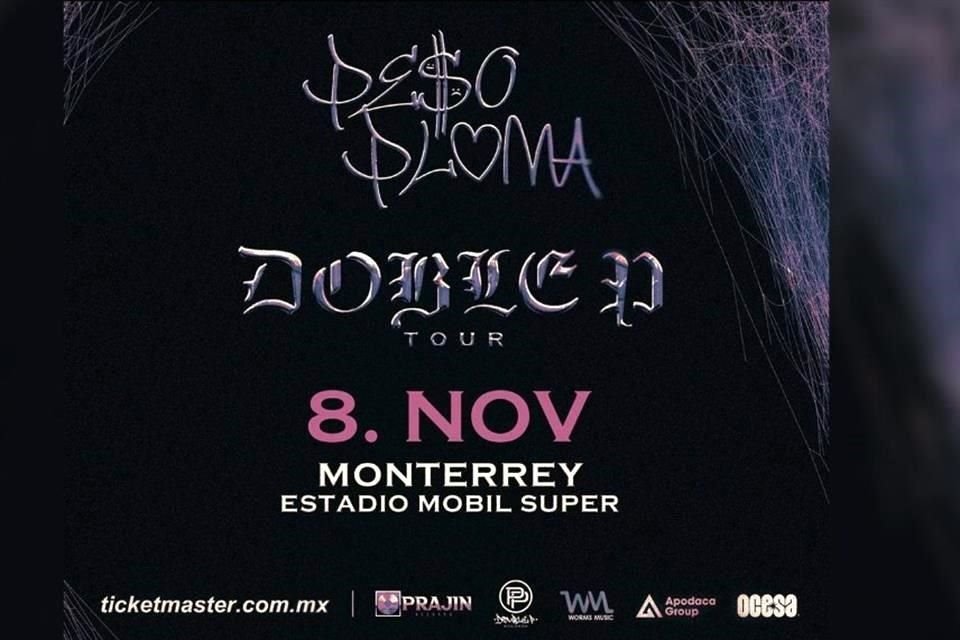 El Doble P Tour llegará el 8 de noviembre al Estadio de Beisbol Monterrey.