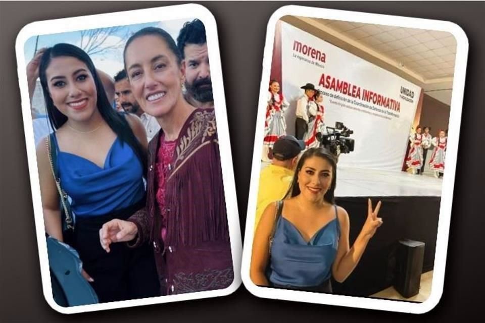 Diana Campos, regidora de Tlapa, Guerrero, acudió a mitin de Claudia Sheinbaum en Matamoros, Tamaulipas.