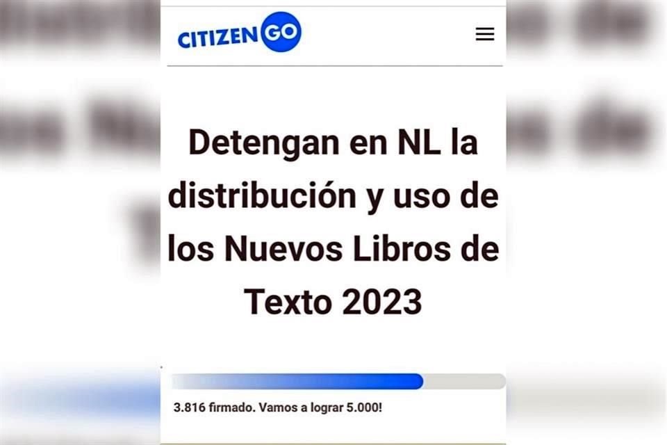 En esta plataforma se reúnen firmas contra los nuevos libros de texto.