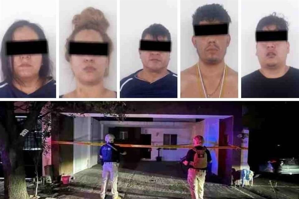 Elementos ministeriales catearon casa donde rescataron a un hombre secuestrado.