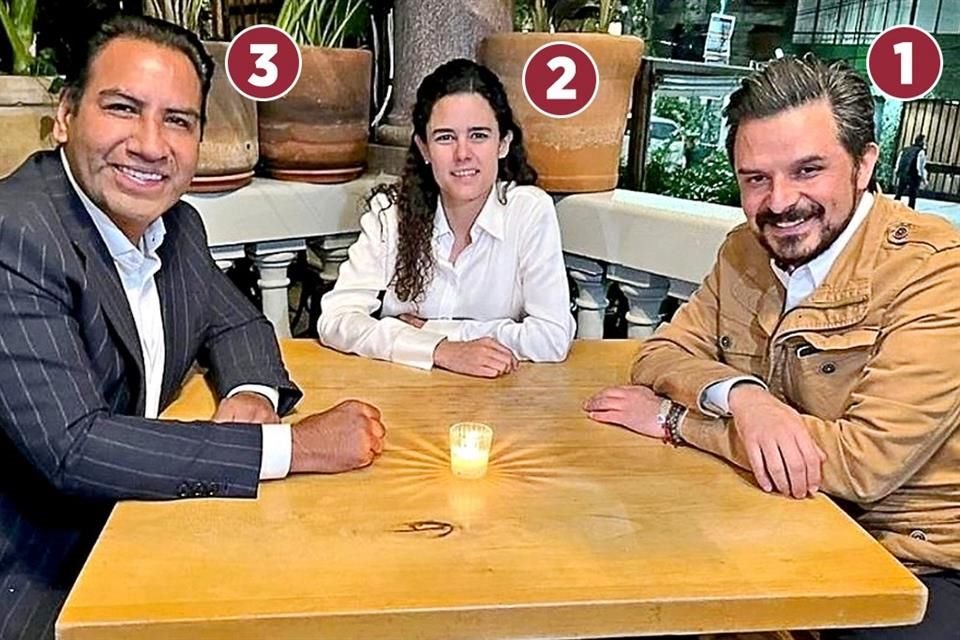 Hace unos días Robledo (1) se reunió con Luisa María Alcalde (2), titular de Segob, y el senador de Morena, Eduardo Ramírez (3), con quien disputaba candidatura por Gubernatura de Chiapas.