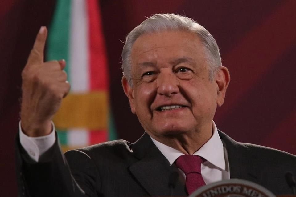 El Presidente López Obrador en conferencia.