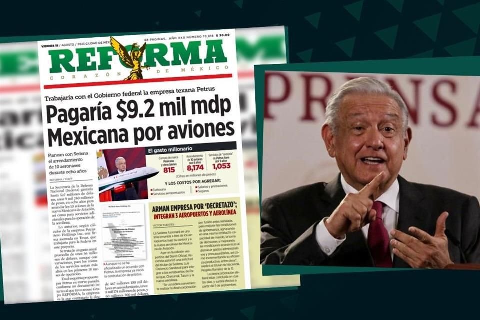 El Presidente justificó el arrendamiento de aviones para Mexicana, la cual inicia operaciones este diciembre.