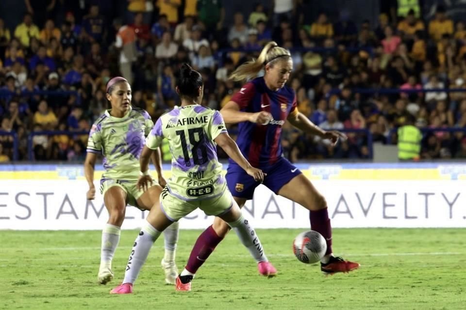 Tigres Femenil batalló con las campeonas de Europa.