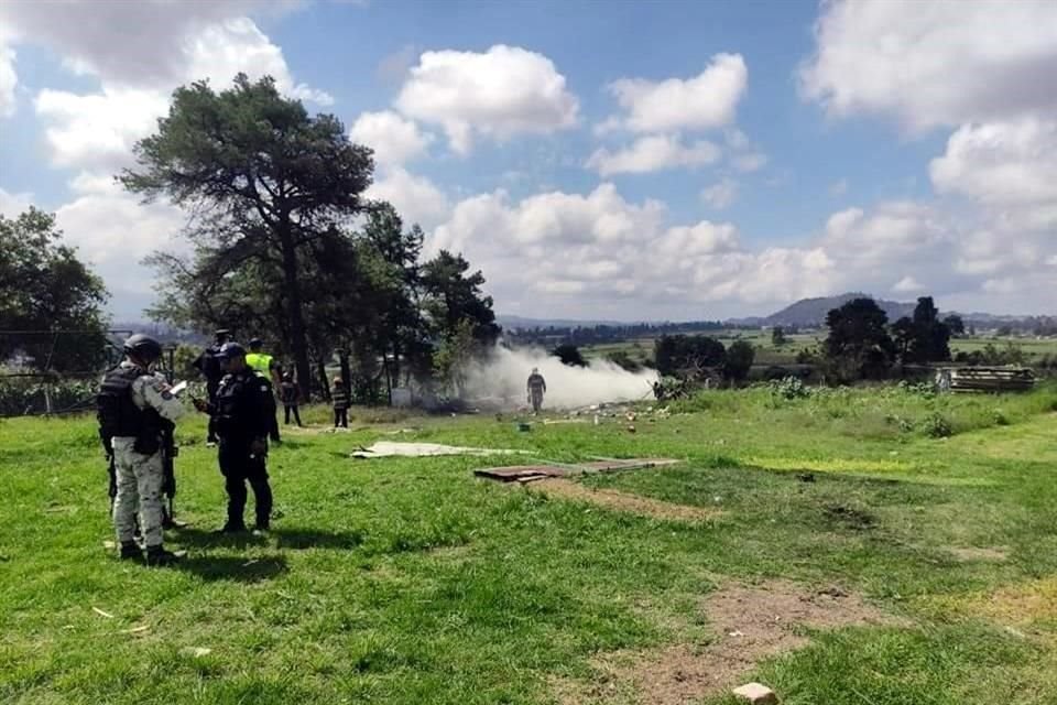 La explosión ocurrió en el paraje 'La Olla', ubicado en la zona agrícola del poblado San Mateo Tecalco.