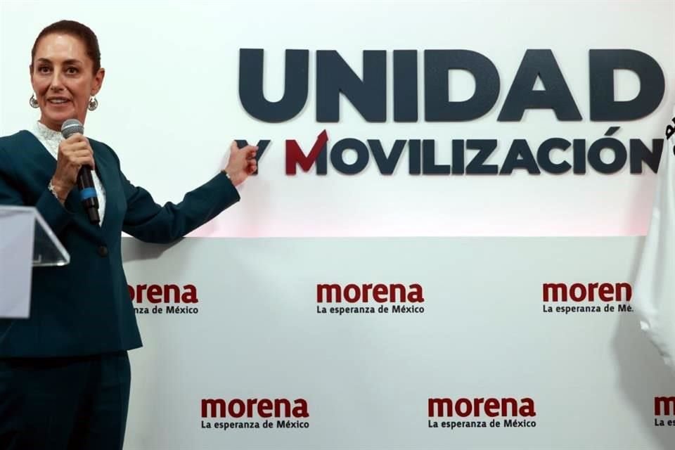 Durante el mediodía del jueves, Sheinbaum convocó a las estructuras de Morena, PT y PVEM a movilizarse por el 2024.