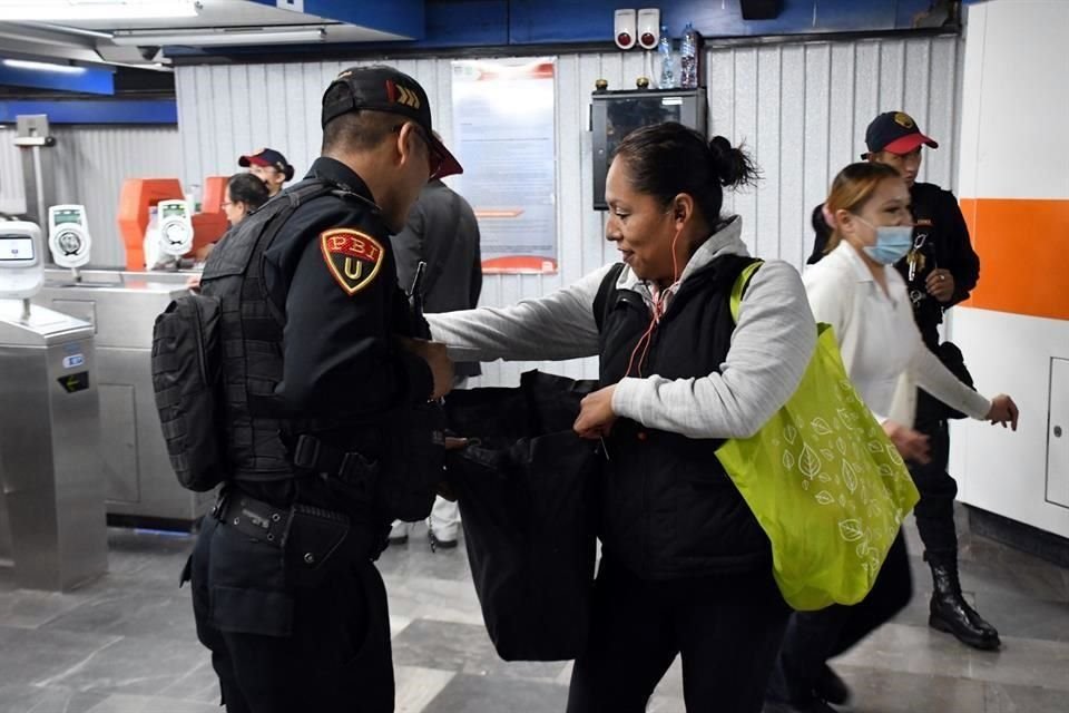 La Policía Auxiliar de la SSC y la Policía Bancaria e Industrial realizarán revisiones en las instalaciones del Metro