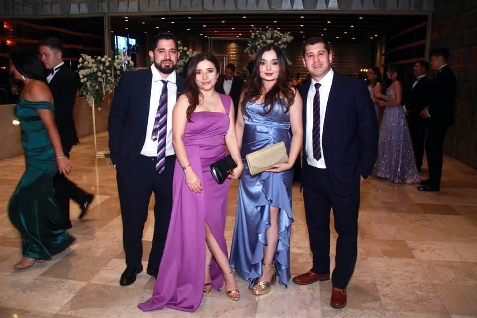 Alan López, Montserrat Buentello, Lourdes Caaballero y Mario Linaje