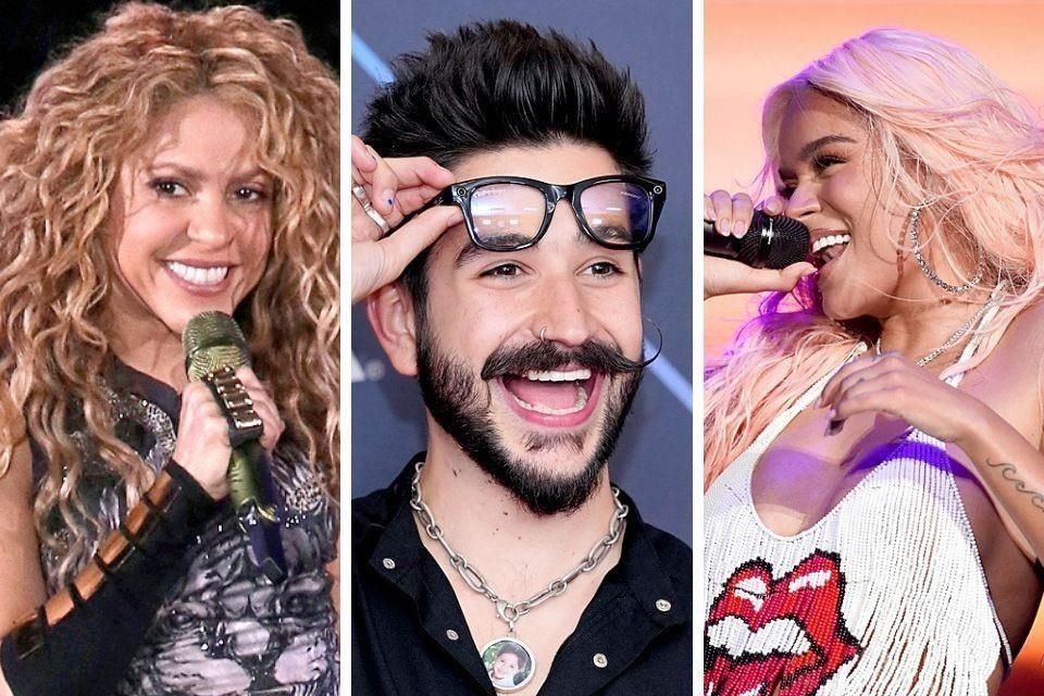 Shakira, Karol G y Camilo encabezan nominaciones del Grammy Latino que se entregarán en España, con siete cada uno.